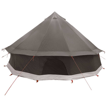 vidaXL Tipi Tent 8-Person Brown Grey Polyester and Steel - 400 x 400 x 250 cm