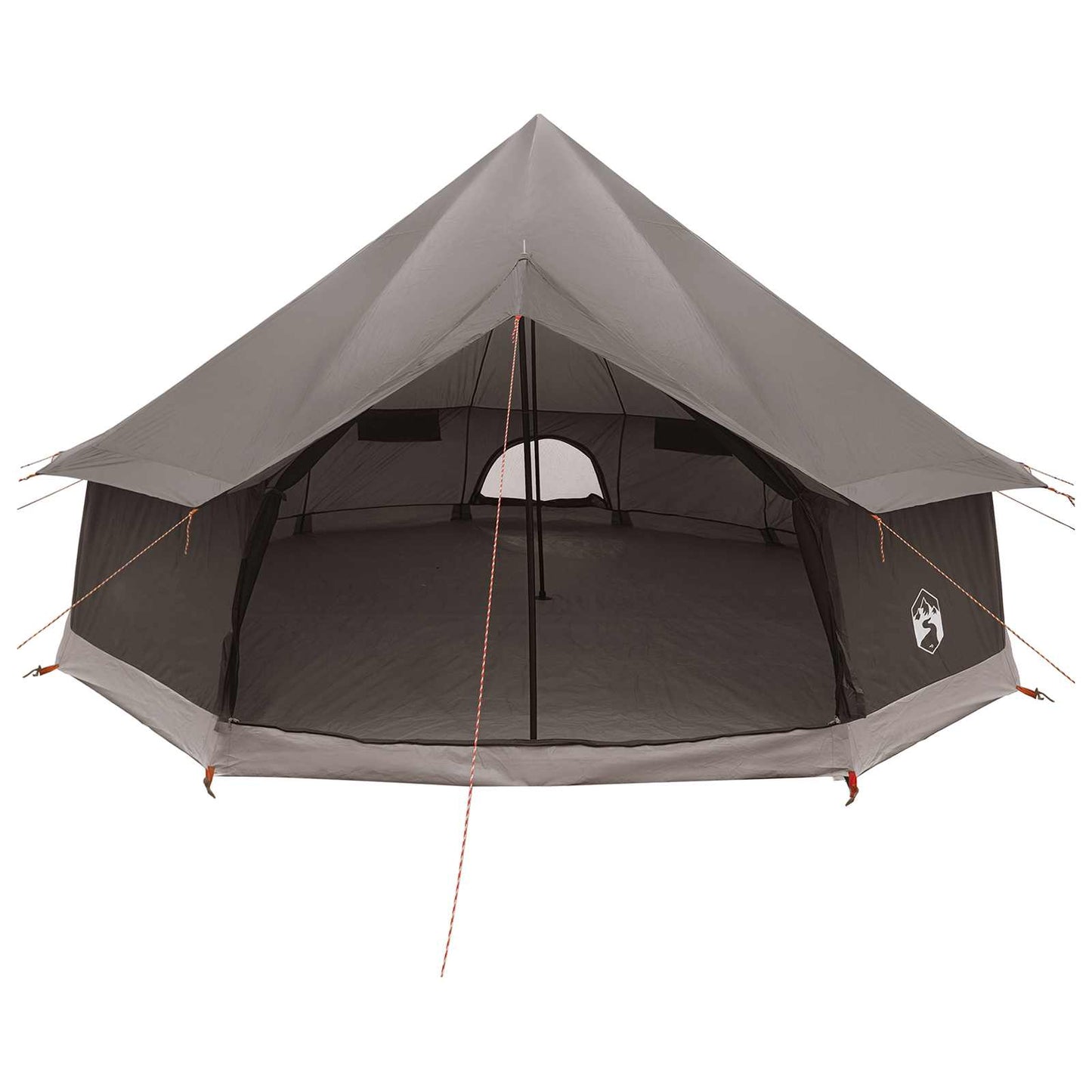 vidaXL Tipi Tent 8-Person Brown Grey Polyester and Steel - 400 x 400 x 250 cm