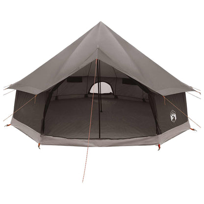 vidaXL Tipi Tent 8-Person Brown Grey Polyester and Steel - 400 x 400 x 250 cm