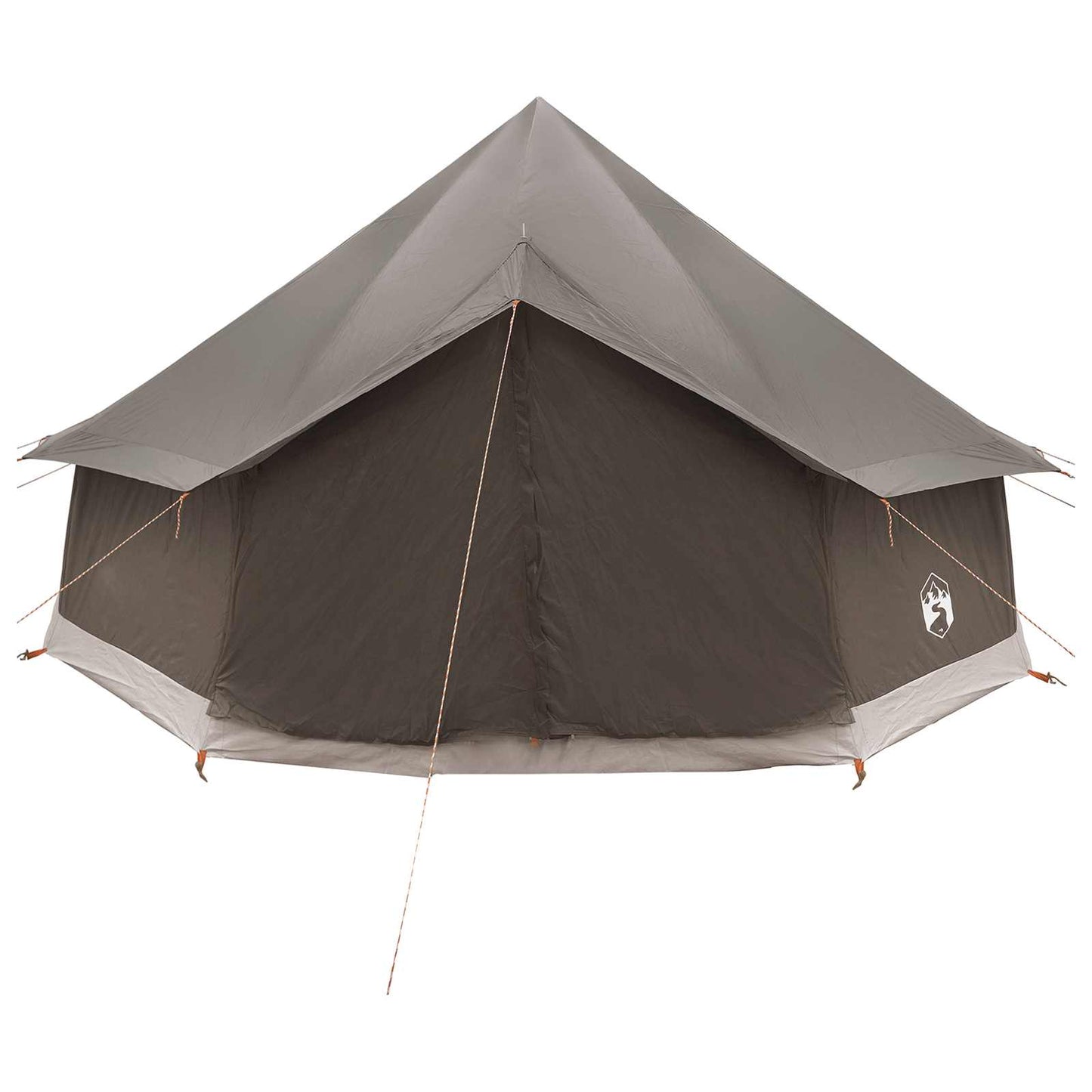 vidaXL Tipi Tent 8-Person Brown Grey Polyester and Steel - 400 x 400 x 250 cm