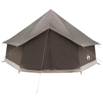 vidaXL Tipi Tent 8-Person Brown Grey Polyester and Steel - 400 x 400 x 250 cm