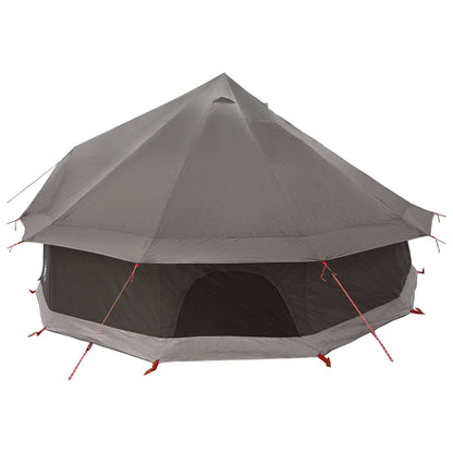 vidaXL Tipi Tent 8-Person Brown Grey Polyester and Steel - 400 x 400 x 250 cm
