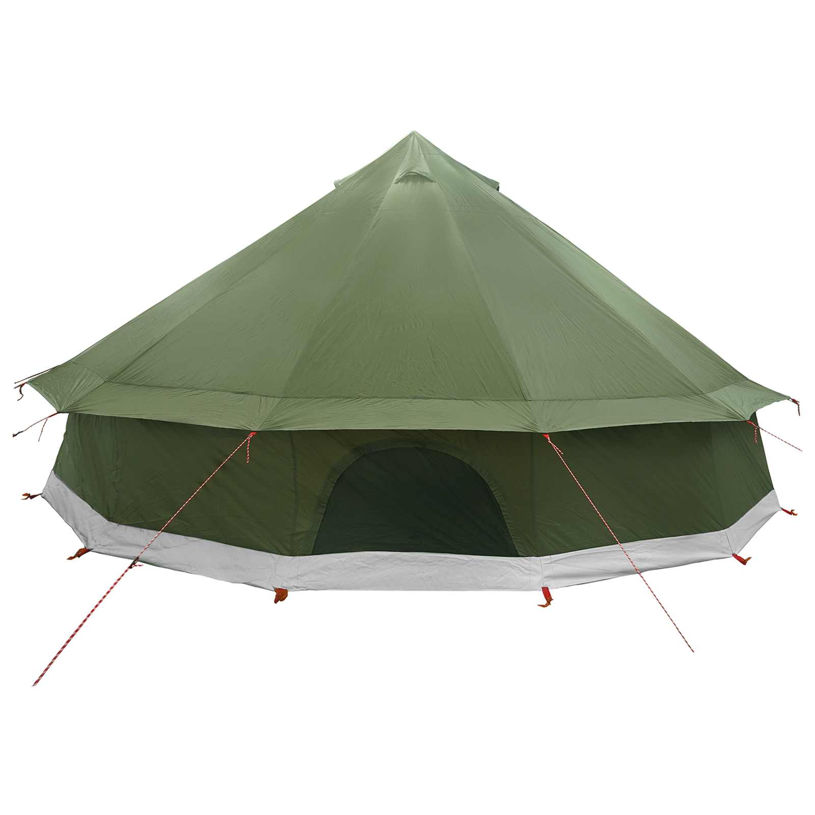 vidaXL Tipi Tent 12-Person Olive Green Polyester and Steel - 600 x 600 x 350 cm