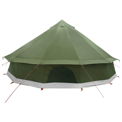 vidaXL Tipi Tent 12-Person Olive Green Polyester and Steel - 600 x 600 x 350 cm
