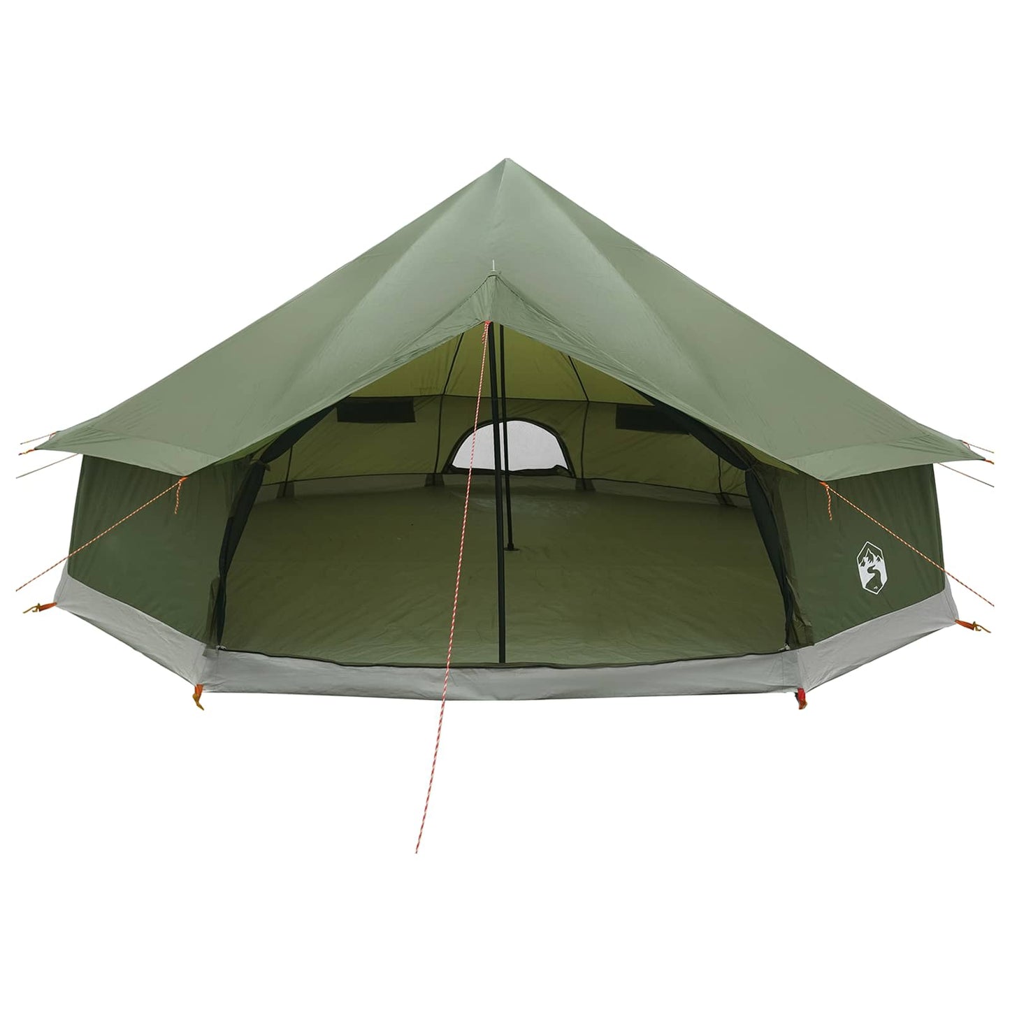 vidaXL Tipi Tent 12-Person Olive Green Polyester and Steel - 600 x 600 x 350 cm