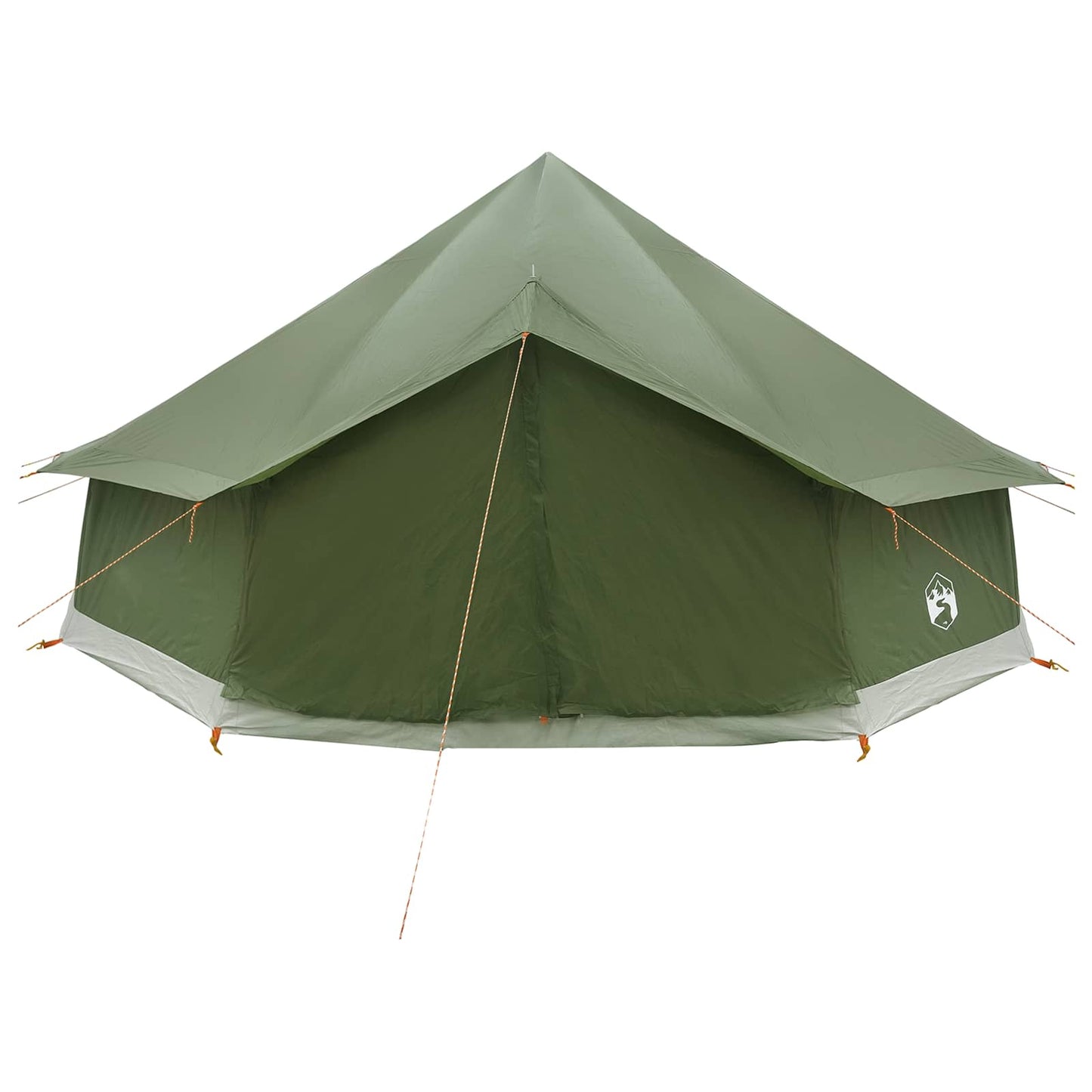vidaXL Tipi Tent 12-Person Olive Green Polyester and Steel - 600 x 600 x 350 cm