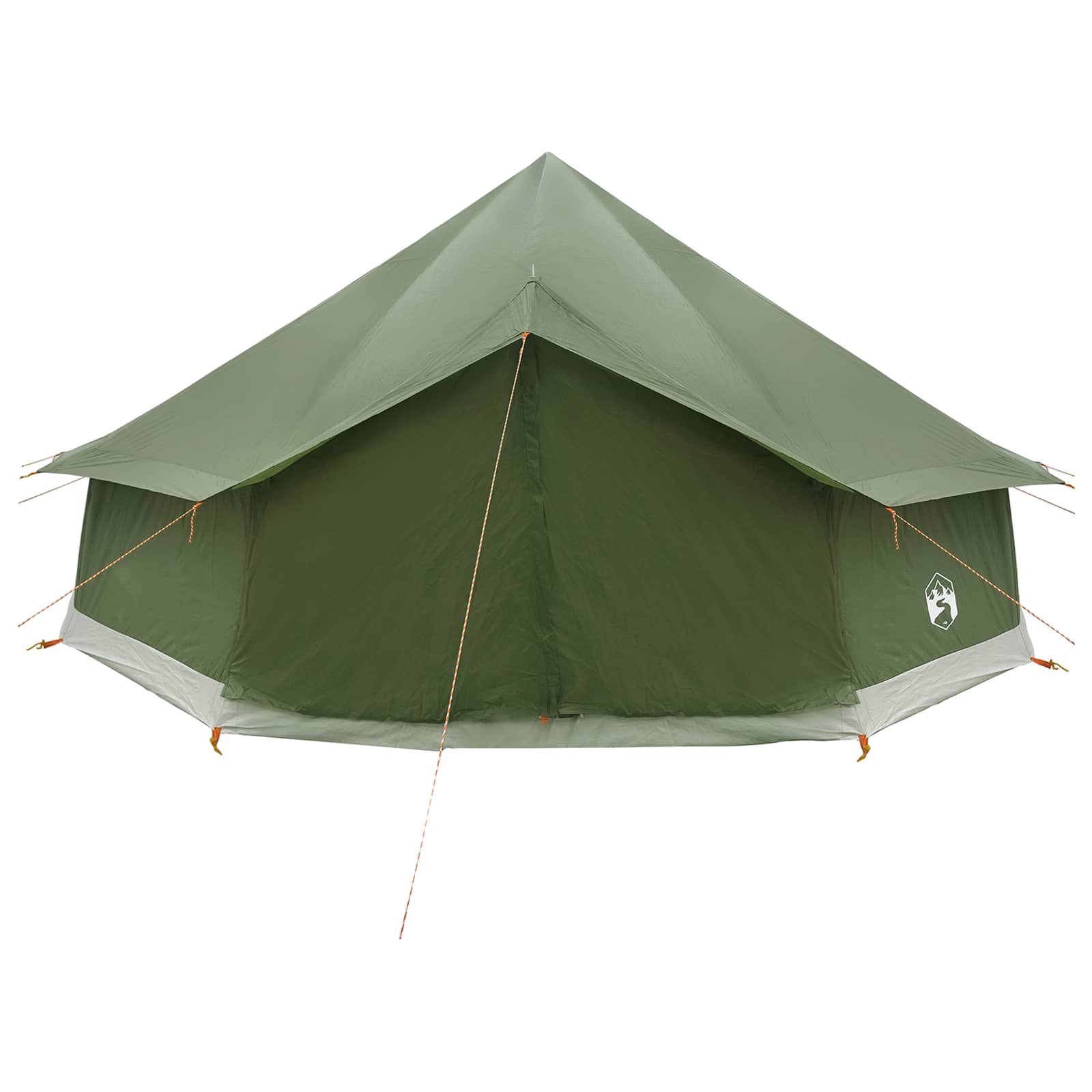 vidaXL Tipi Tent 12-Person Olive Green Polyester and Steel - 600 x 600 x 350 cm