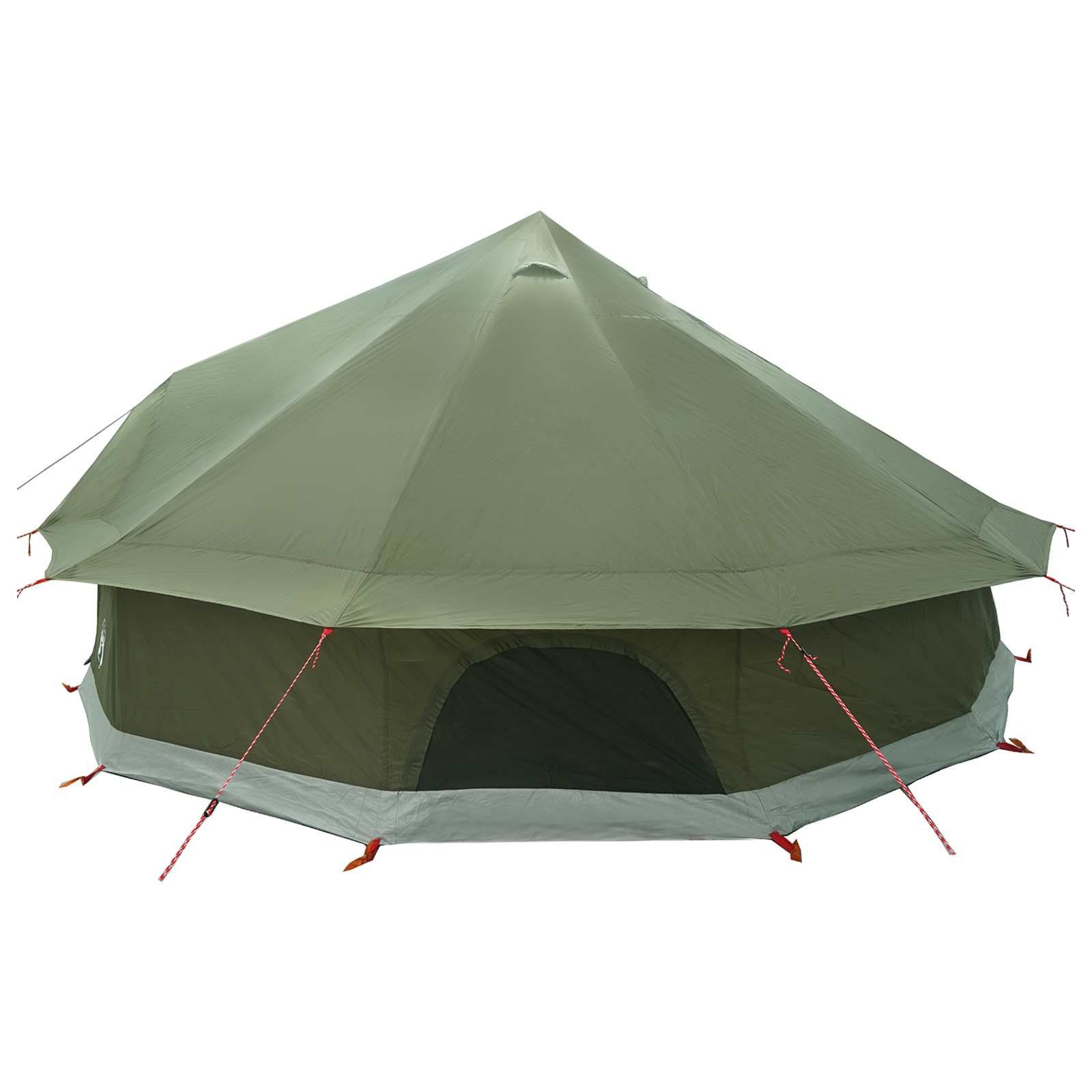 vidaXL Tipi Tent 12-Person Olive Green Polyester and Steel - 600 x 600 x 350 cm