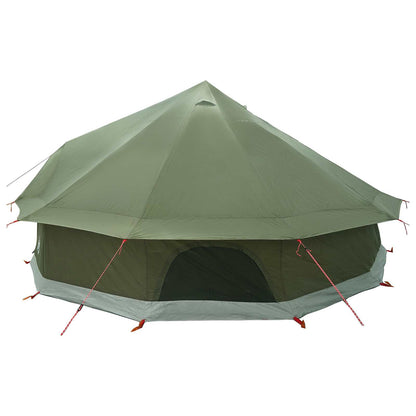 vidaXL Tipi Tent 12-Person Olive Green Polyester and Steel - 600 x 600 x 350 cm