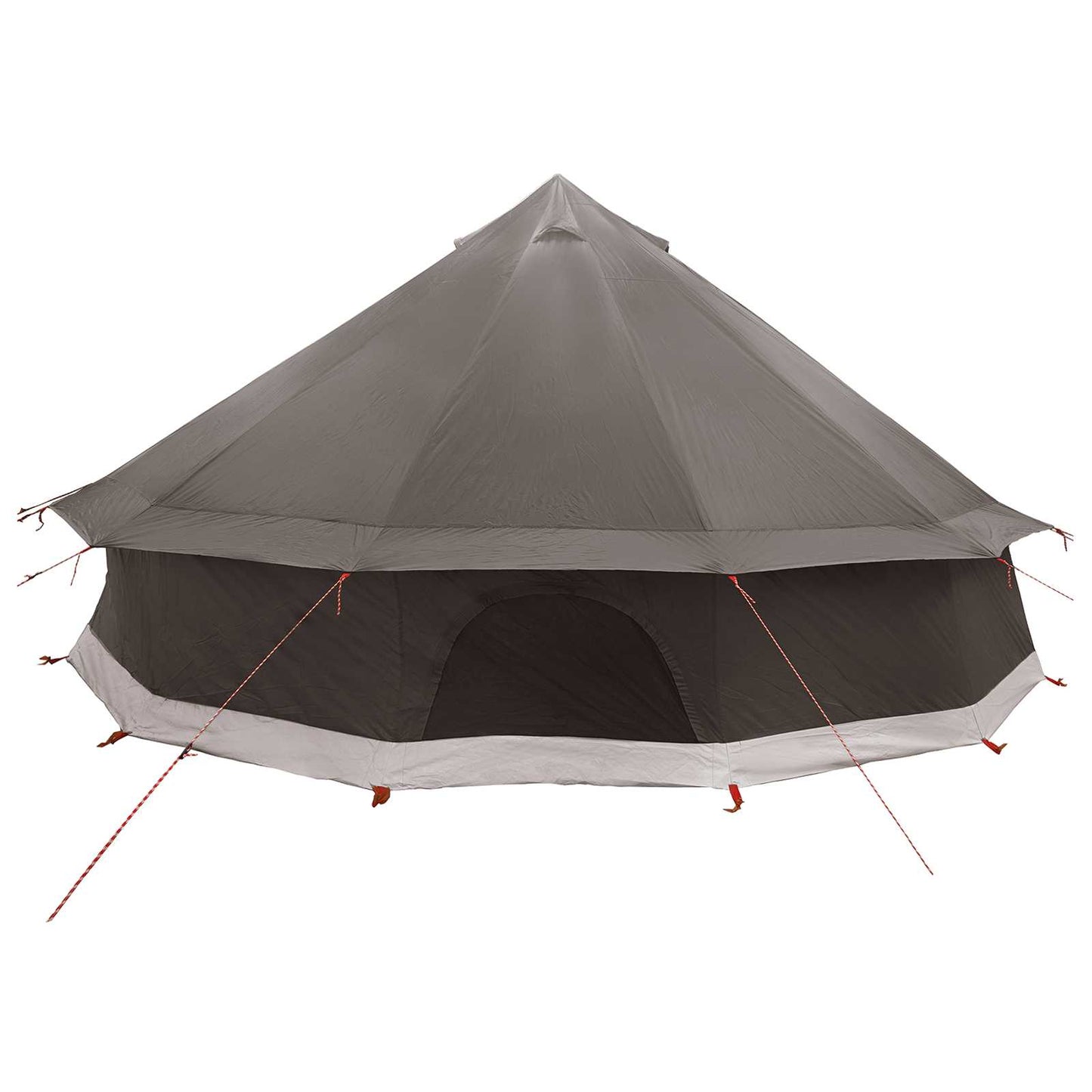 vidaXL Tipi Tent 12-Person Brown Grey Polyester and Steel - 600 x 600 x 350 cm