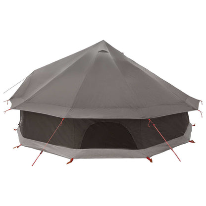 vidaXL Tipi Tent 12-Person Brown Grey Polyester and Steel - 600 x 600 x 350 cm