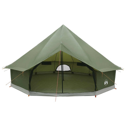 vidaXL Tipi Tent 10-Person Olive Green Polyester and Steel - 500 x 500 x 300 cm