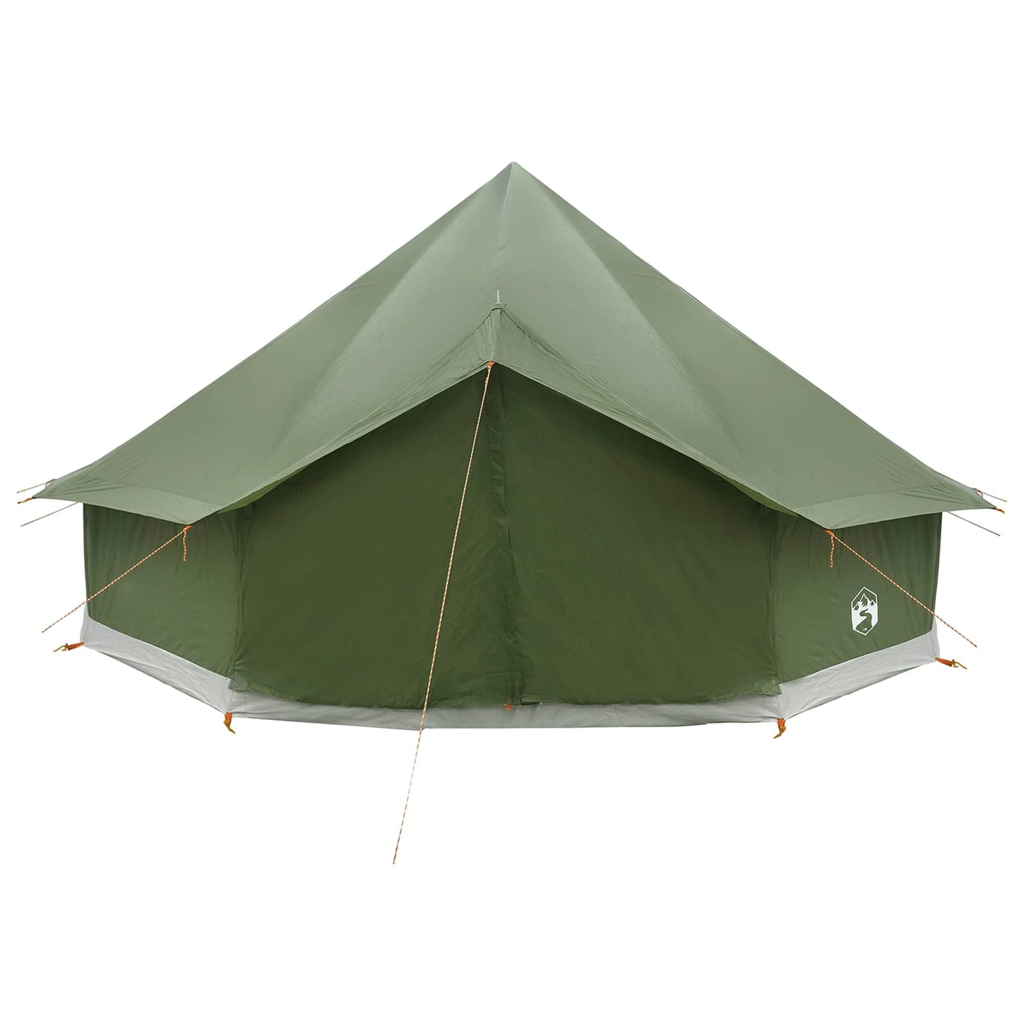 vidaXL Tipi Tent 10-Person Olive Green Polyester and Steel - 500 x 500 x 300 cm