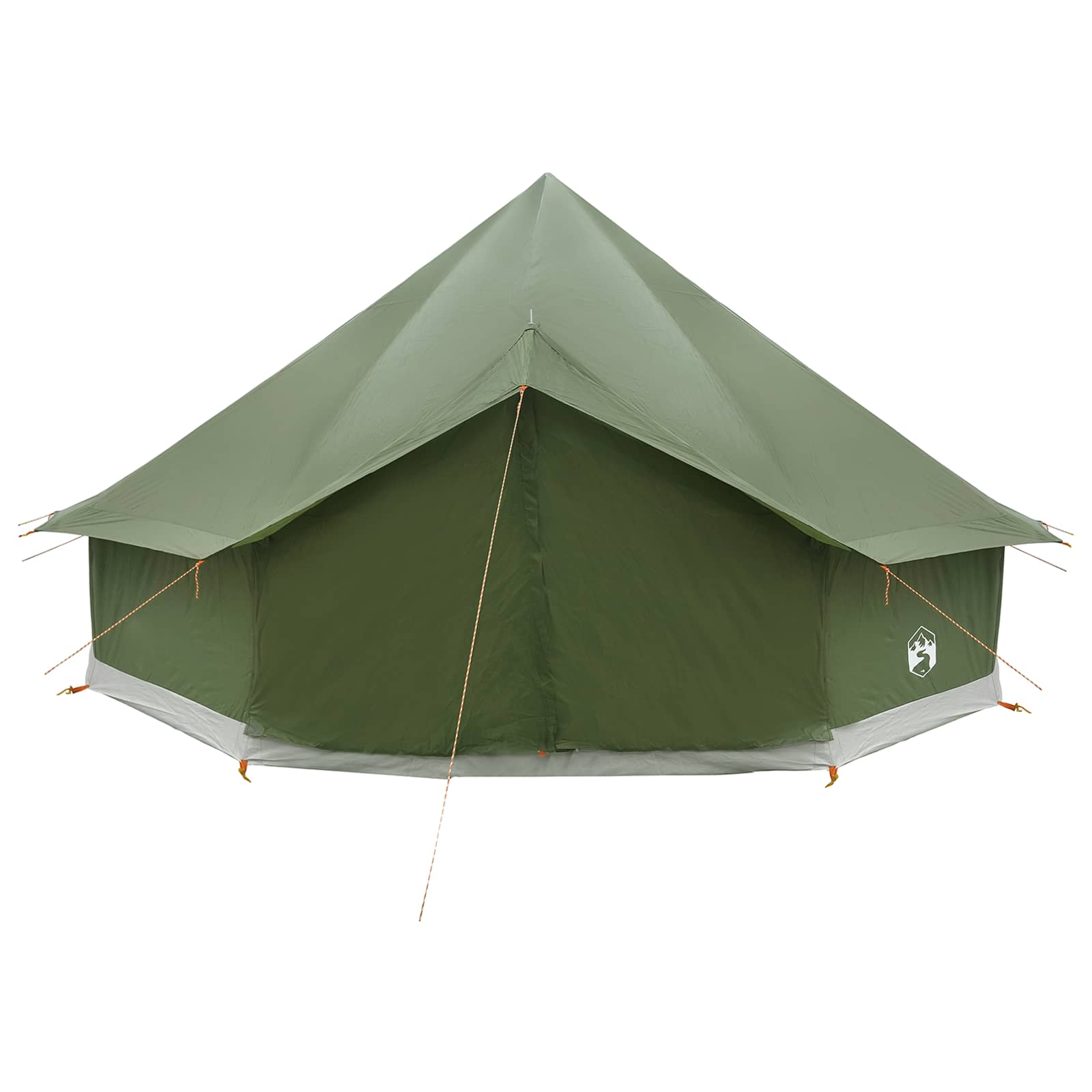 vidaXL Tipi Tent 10-Person Olive Green Polyester and Steel - 500 x 500 x 300 cm