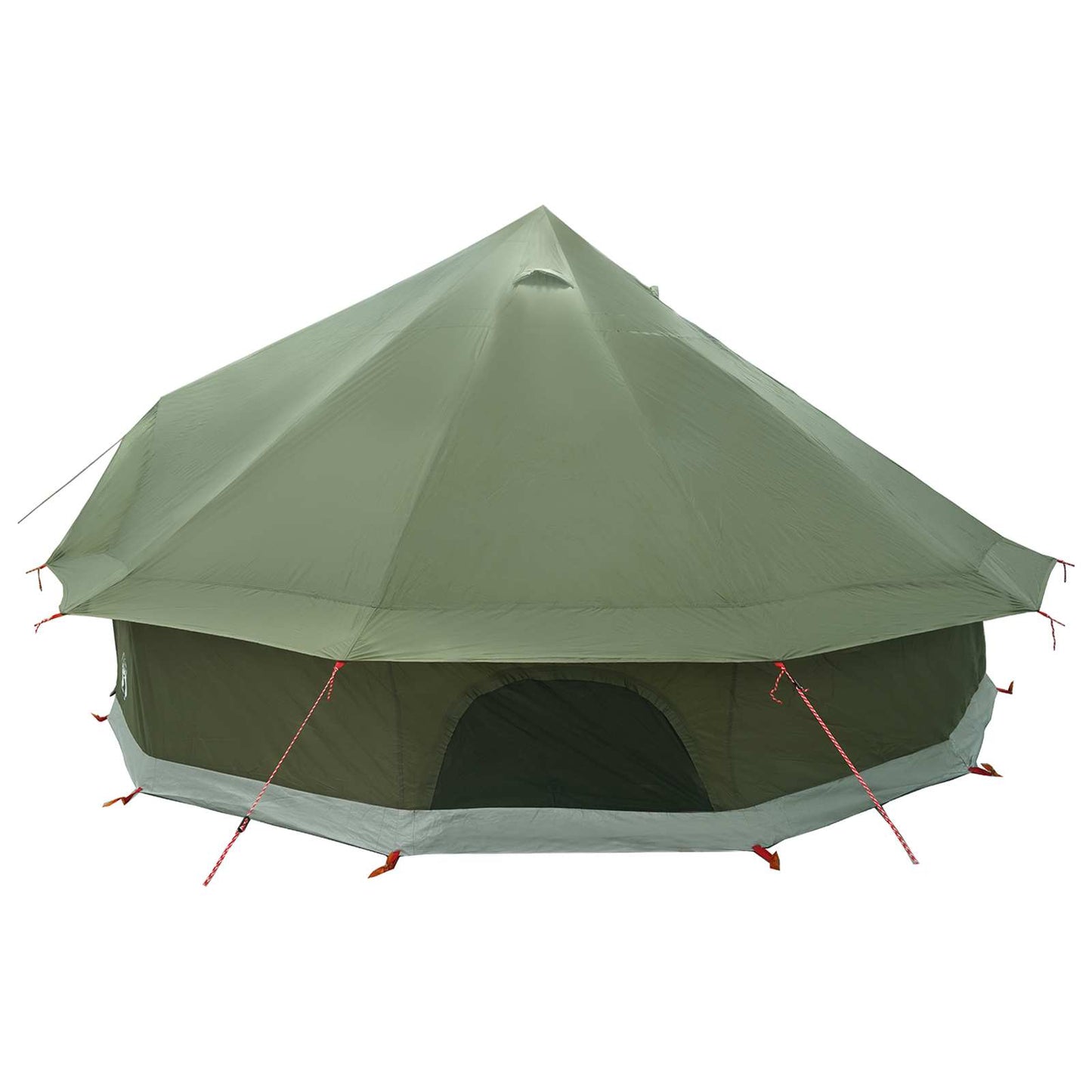 vidaXL Tipi Tent 10-Person Olive Green Polyester and Steel - 500 x 500 x 300 cm