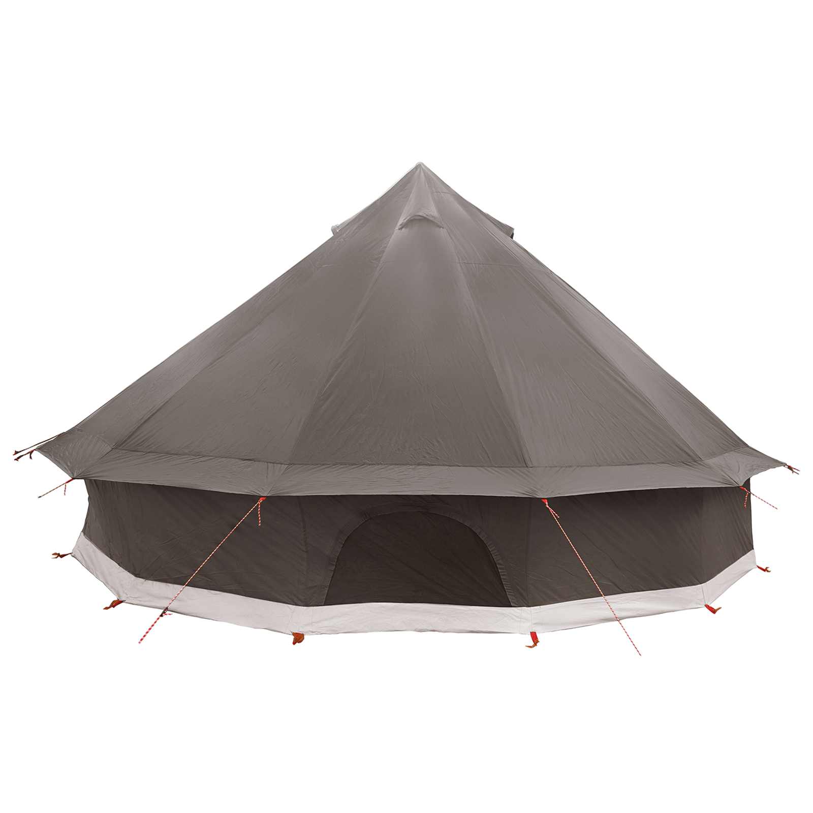 vidaXL Tipi Tent 10-Person Brown Grey Polyester and Steel - 500 x 500 x 300 cm