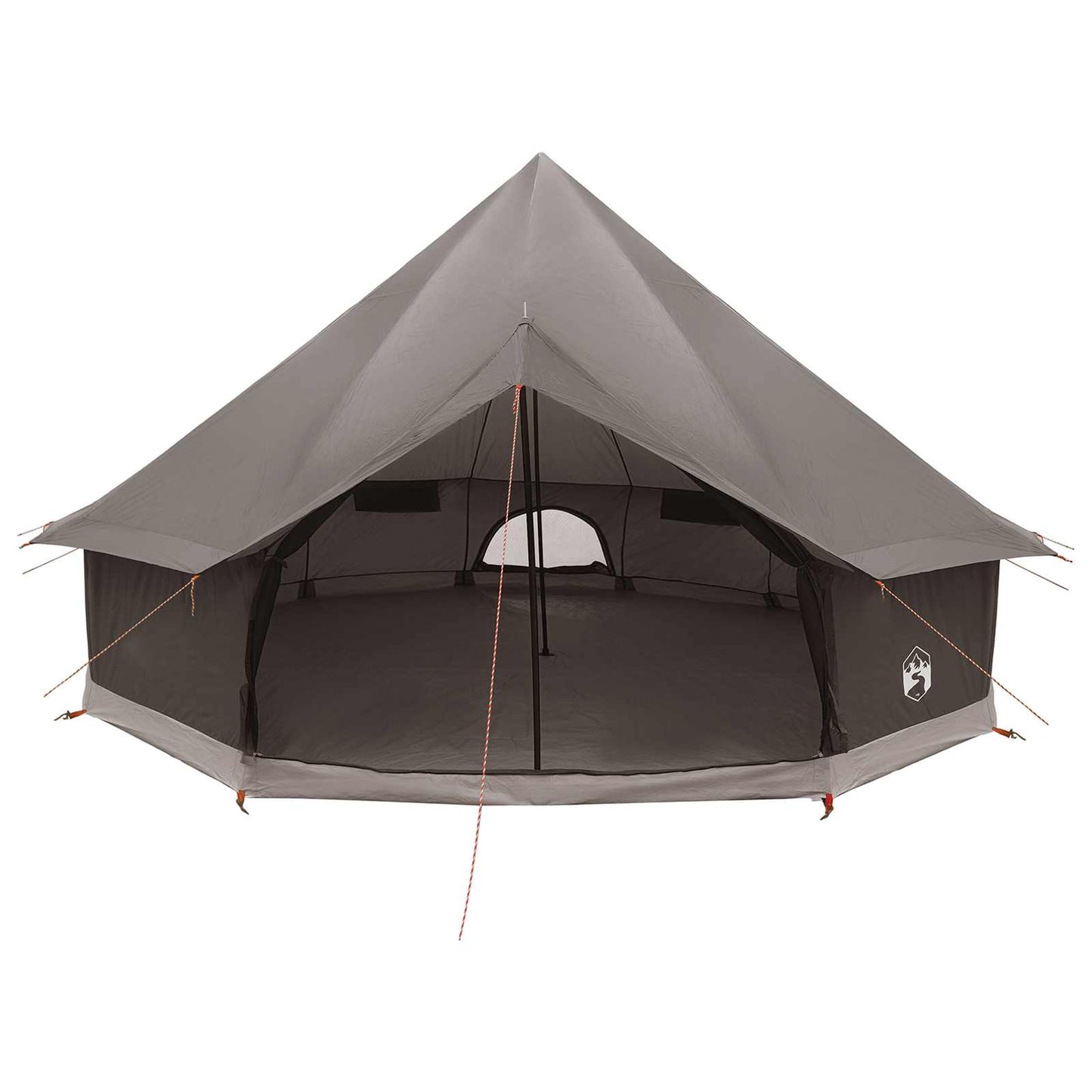 vidaXL Tipi Tent 10-Person Brown Grey Polyester and Steel - 500 x 500 x 300 cm