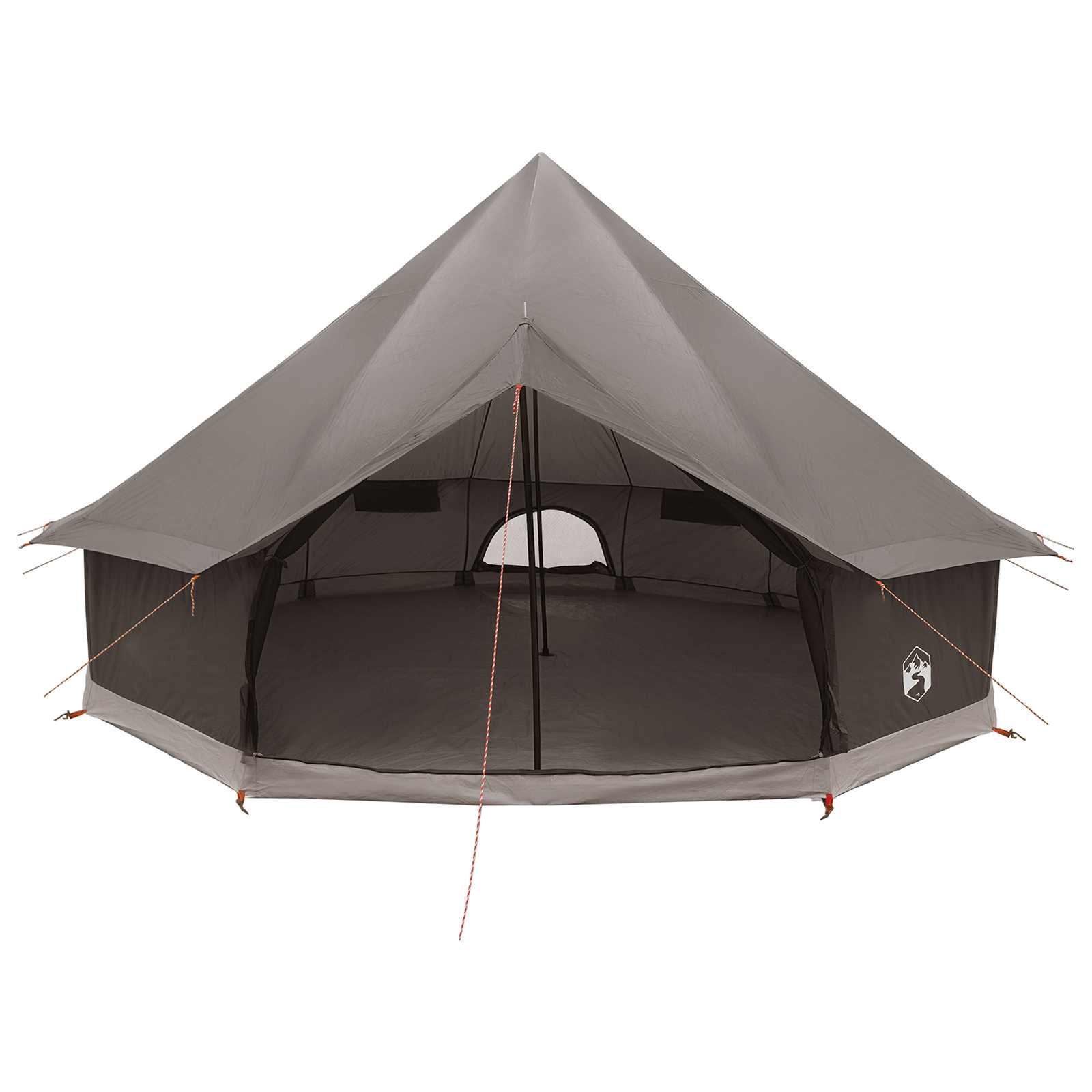 vidaXL Tipi Tent 10-Person Brown Grey Polyester and Steel - 500 x 500 x 300 cm
