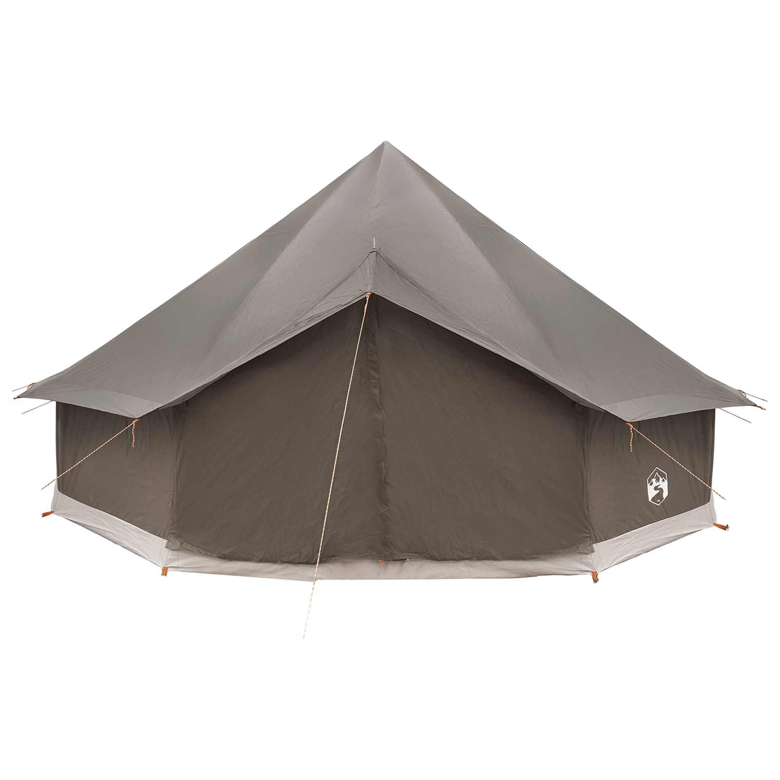vidaXL Tipi Tent 10-Person Brown Grey Polyester and Steel - 500 x 500 x 300 cm