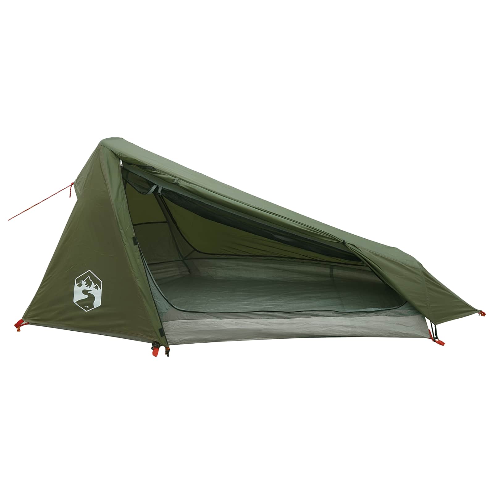 vidaXL Tunnel Tent 215 x 100 x 90 cm Olive Green Polyester and Steel