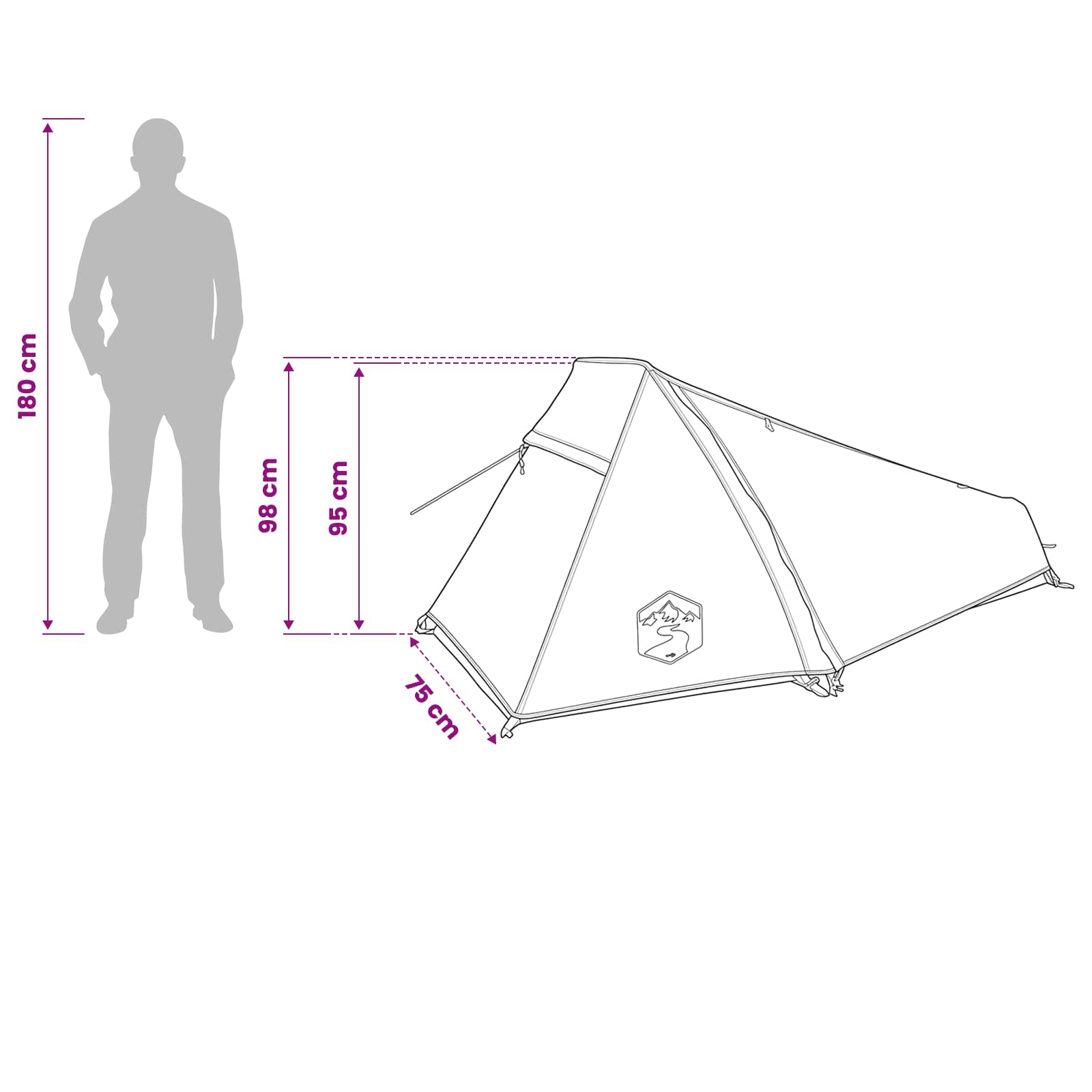 vidaXL Tunnel Tent 215 x 100 x 90 cm Olive Green Polyester and Steel