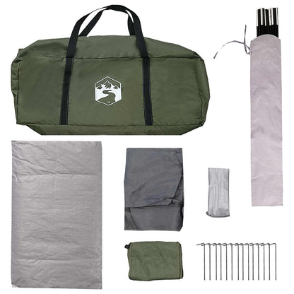 vidaXL Tunnel Tent Olive Green 400 x 260 x 200 cm Polyester and Steel