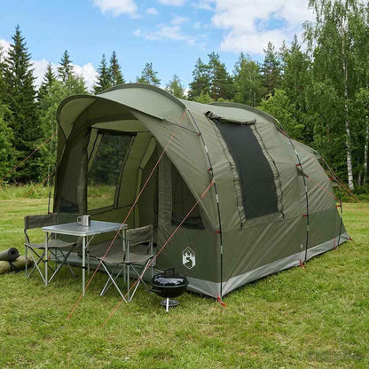 vidaXL Tunnel Tent Olive Green 400 x 260 x 200 cm Polyester and Steel