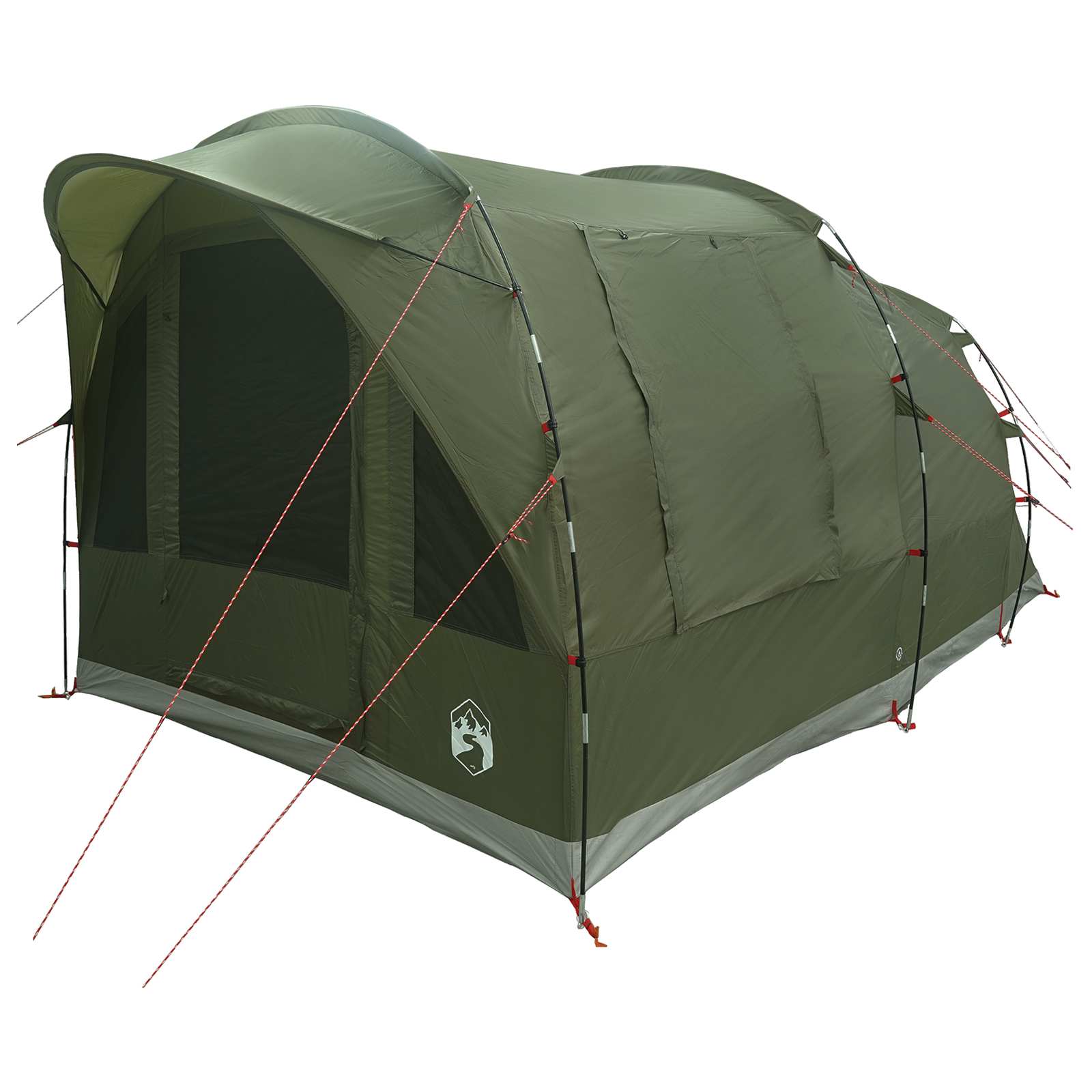vidaXL Tunnel Tent Olive Green 400 x 260 x 200 cm Polyester and Steel