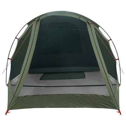 vidaXL Cabin Tent 4-Person Olive Green Polyester and Steel - 488 x 244 x 183 cm