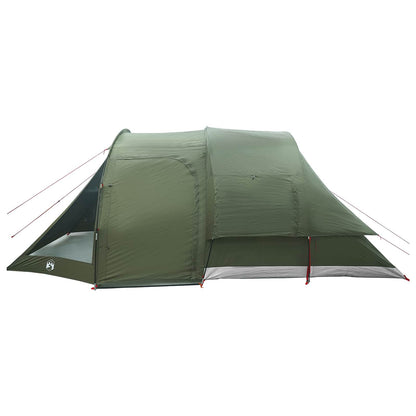 vidaXL Cabin Tent 4-Person Olive Green Polyester and Steel - 488 x 244 x 183 cm