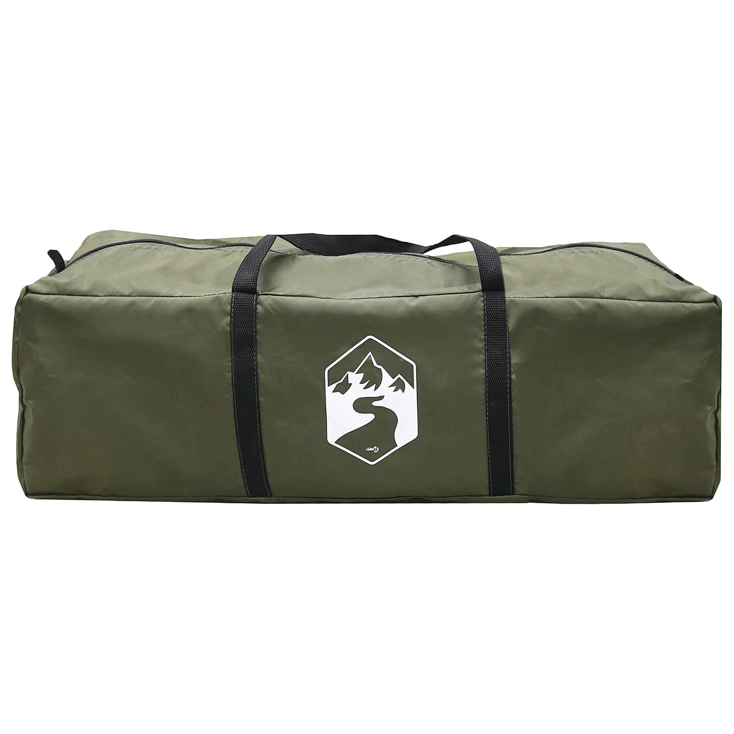 vidaXL Tunnel Tent 427 x 315 x 178 cm Olive Green Polyester and Steel