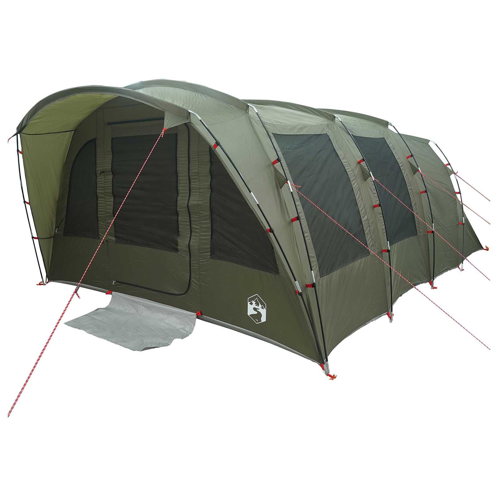 vidaXL Tunnel Tent 427 x 315 x 178 cm Olive Green Polyester and Steel