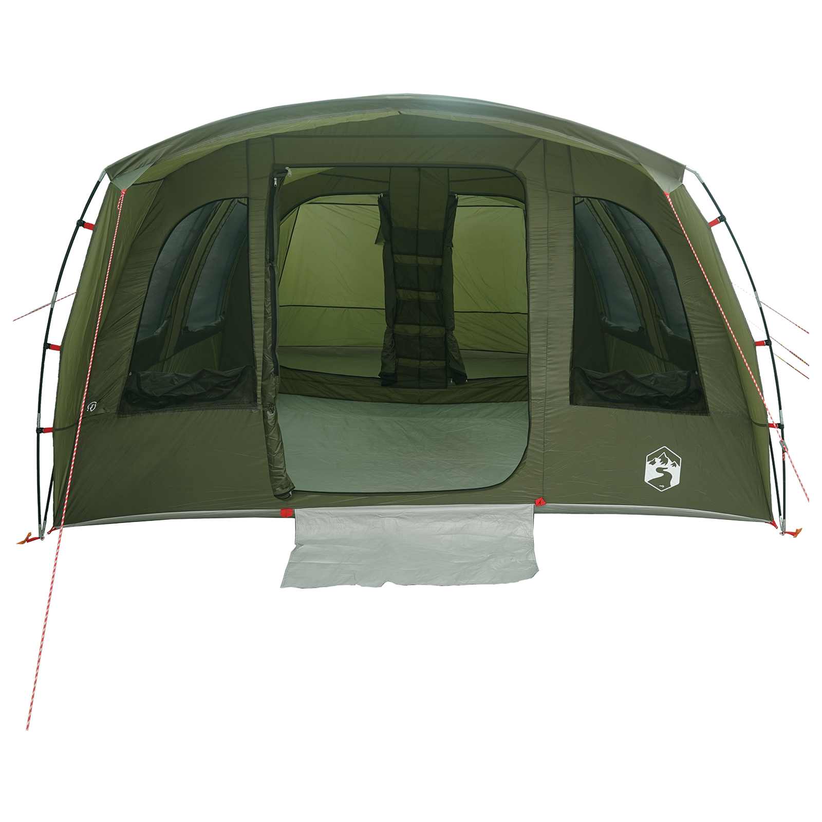 vidaXL Tunnel Tent 427 x 315 x 178 cm Olive Green Polyester and Steel