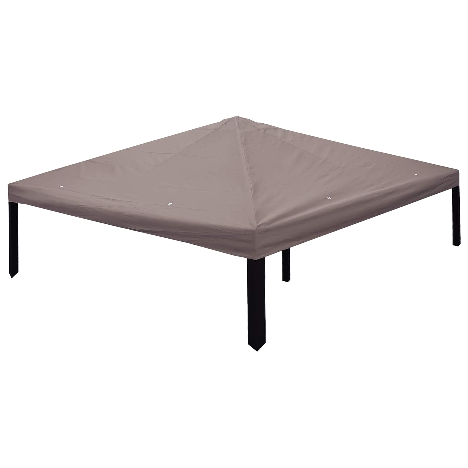 vidaXL Gazebo Cover 300 x 300 cm Taupe Polyester and Steel