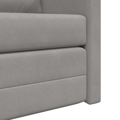 vidaXL Folding Sofa Bed Light Grey 122 x 70 x 60 cm Velvet