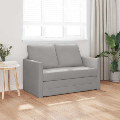 vidaXL Folding Sofa Bed Light Grey 122 x 70 x 60 cm Velvet