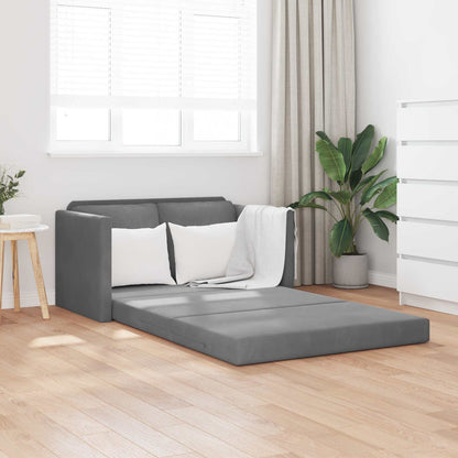 vidaXL Folding Sofa Bed Dark Grey 122 x 70 x 60 cm Velvet