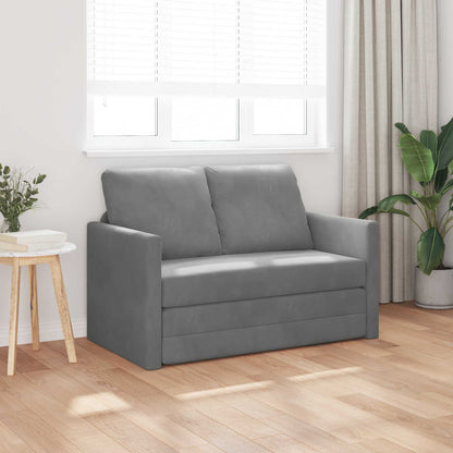 vidaXL Folding Sofa Bed Dark Grey 122 x 70 x 60 cm Velvet