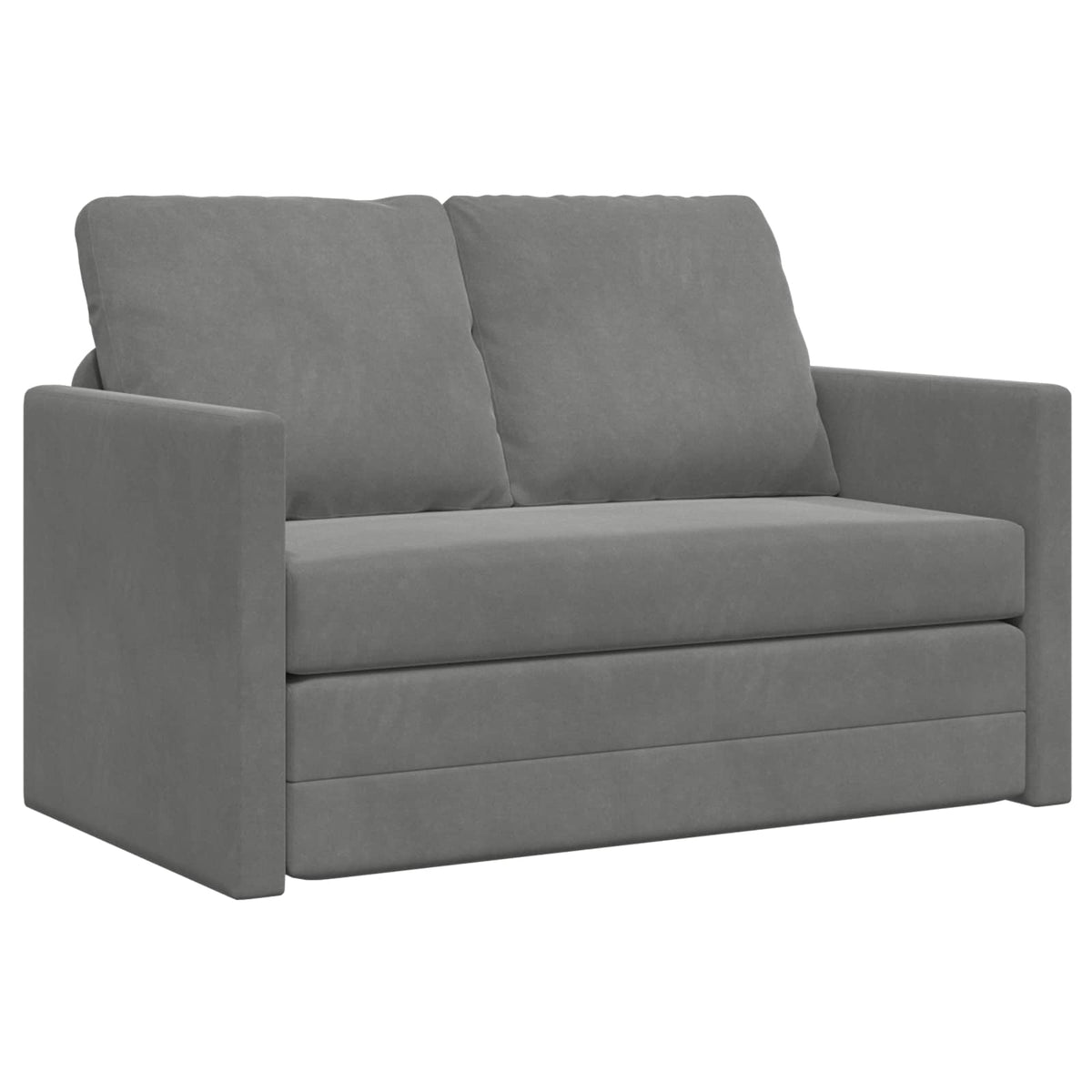 vidaXL Folding Sofa Bed Dark Grey 122 x 70 x 60 cm Velvet