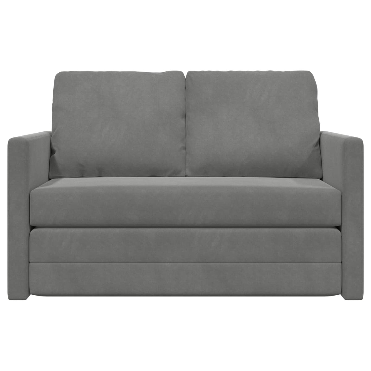 vidaXL Folding Sofa Bed Dark Grey 122 x 70 x 60 cm Velvet