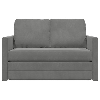 vidaXL Folding Sofa Bed Dark Grey 122 x 70 x 60 cm Velvet
