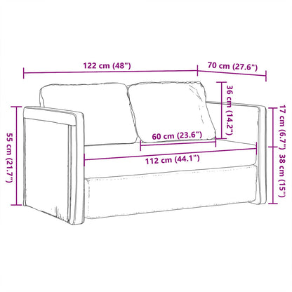 vidaXL Folding Sofa Bed Dark Grey 122 x 70 x 60 cm Velvet