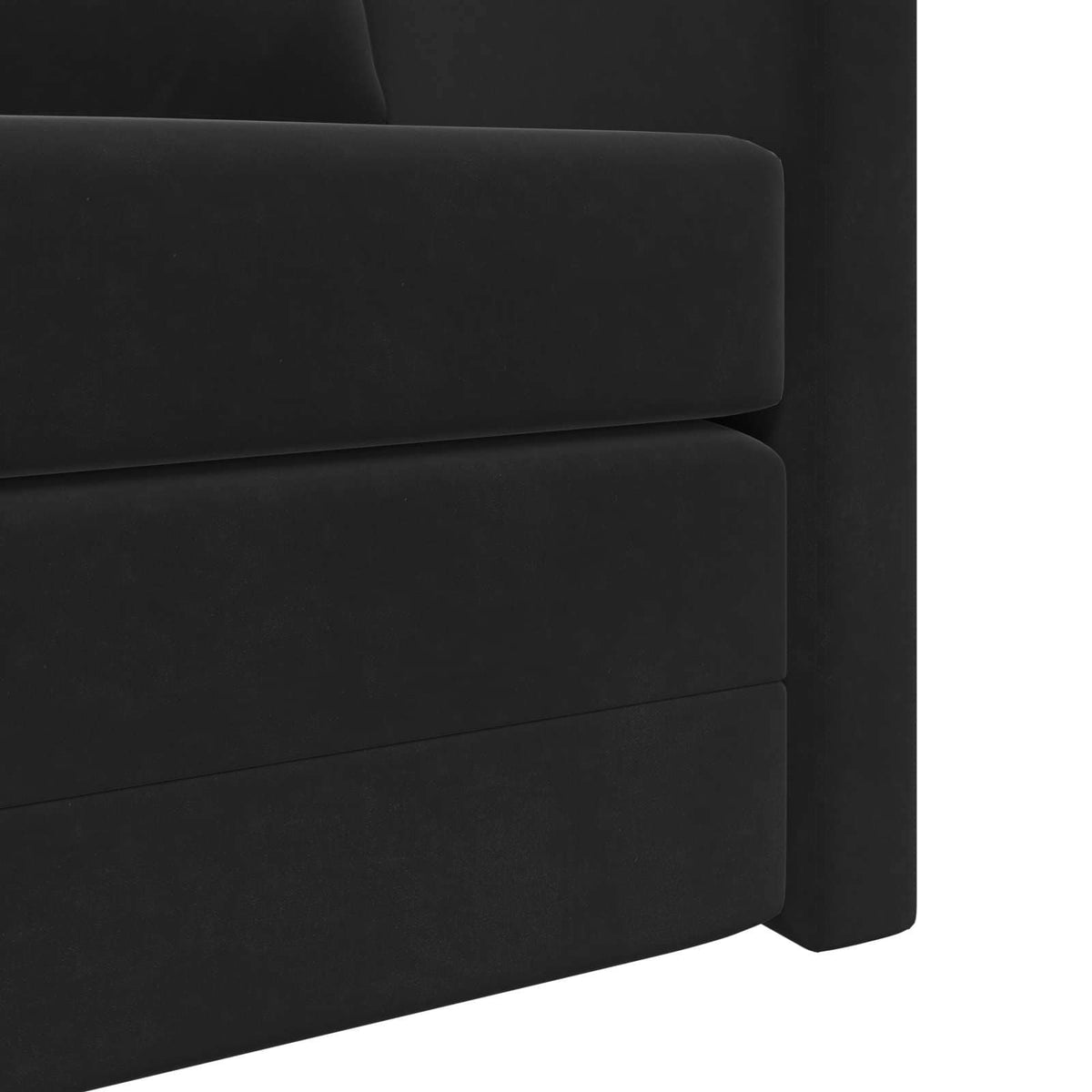 vidaXL Folding Sofa Bed Black 122 x 70 x 60 cm Velvet