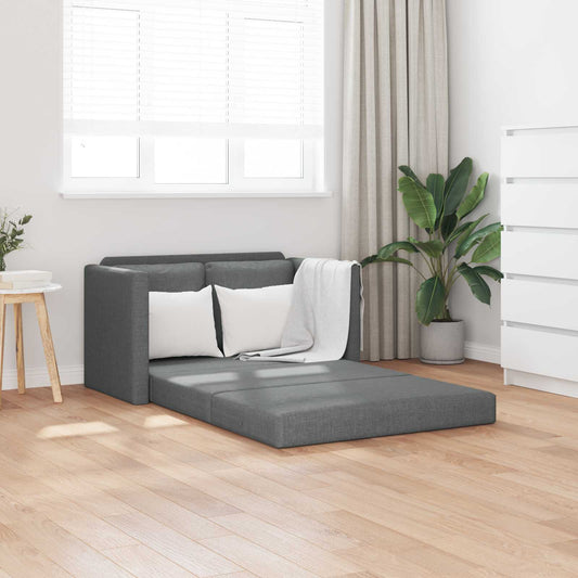 vidaXL Folding Sofa Bed Dark Grey 112 x 60 x 55 cm Fabric