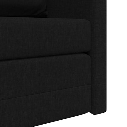 vidaXL Folding Sofa Bed Black 112 x 60 x 55 cm Fabric