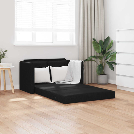 vidaXL Folding Sofa Bed Black 112 x 60 x 55 cm Fabric