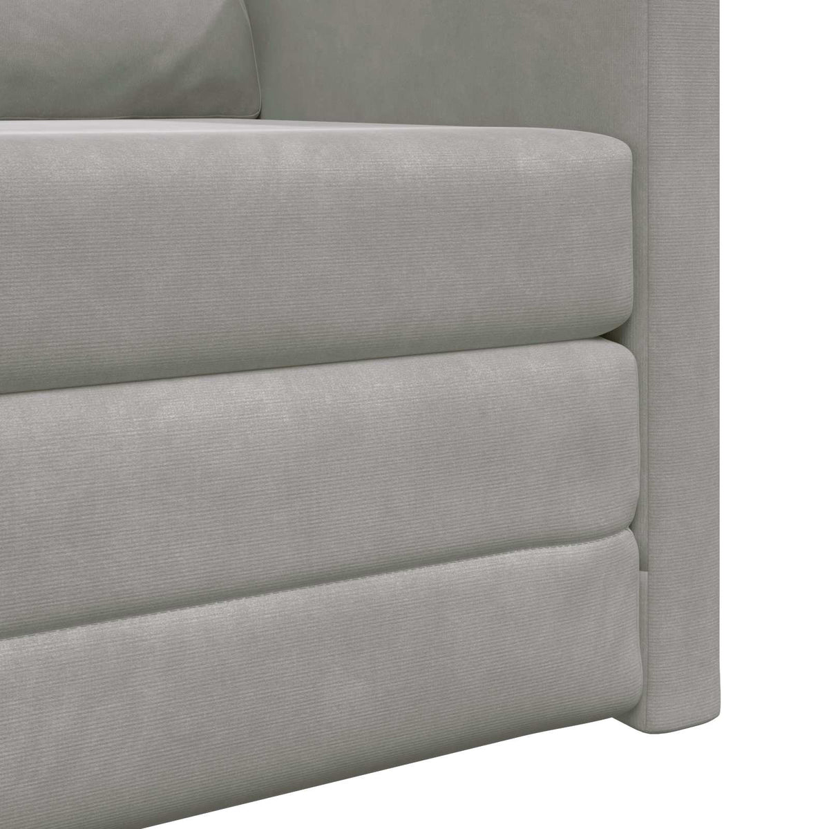 vidaXL Folding Sofa Bed Light Grey 74 x 77 x 81 cm Velvet