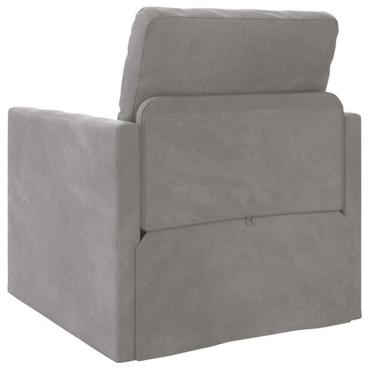 vidaXL Folding Sofa Bed Light Grey 74 x 77 x 81 cm Velvet