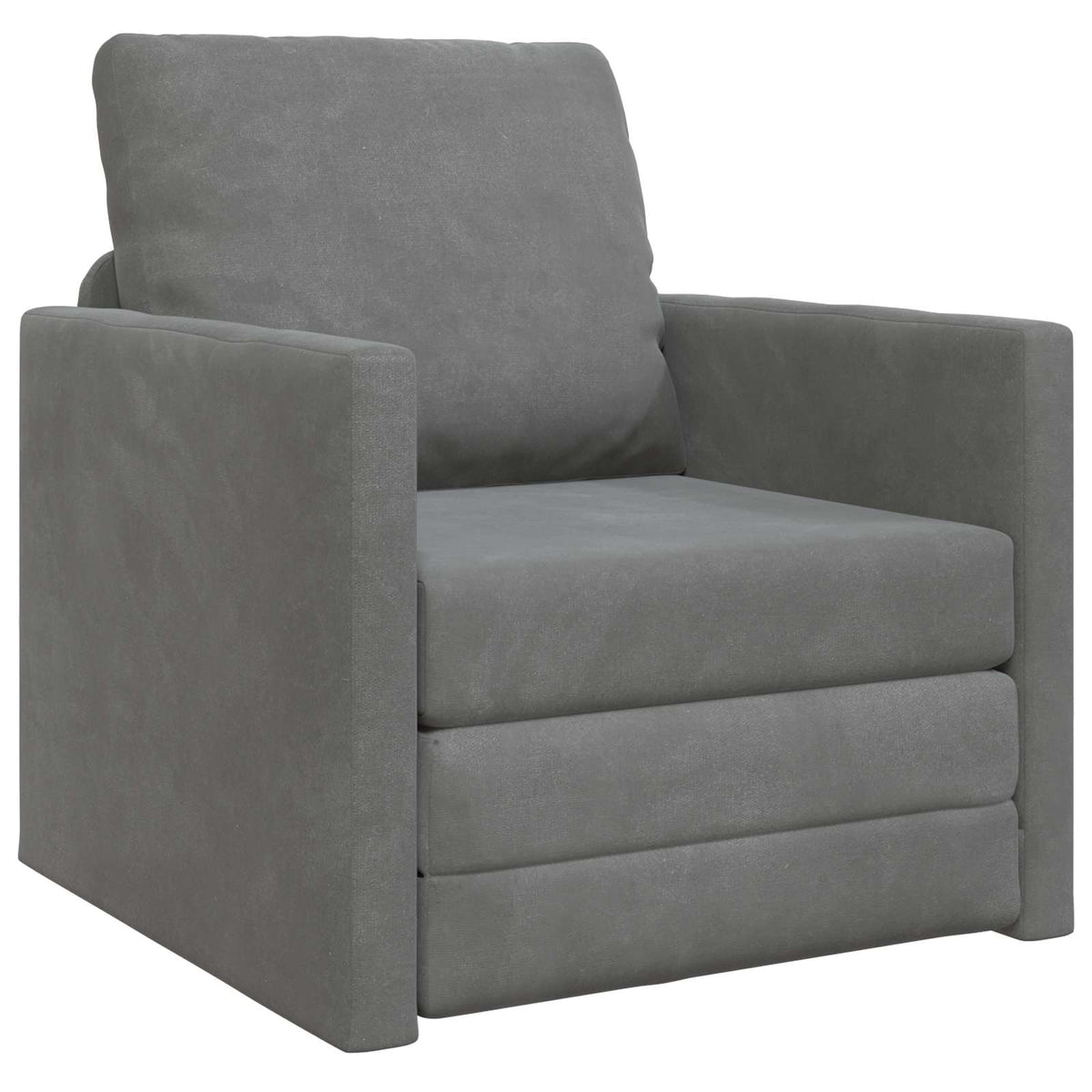 vidaXL Folding Sofa Bed Dark Grey 74 x 77 x 81 cm Velvet