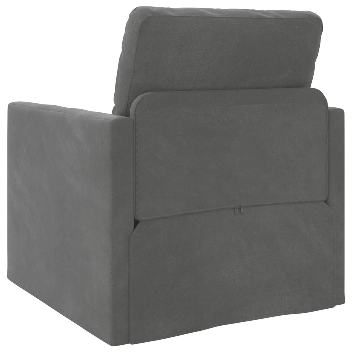 vidaXL Folding Sofa Bed Dark Grey 74 x 77 x 81 cm Velvet